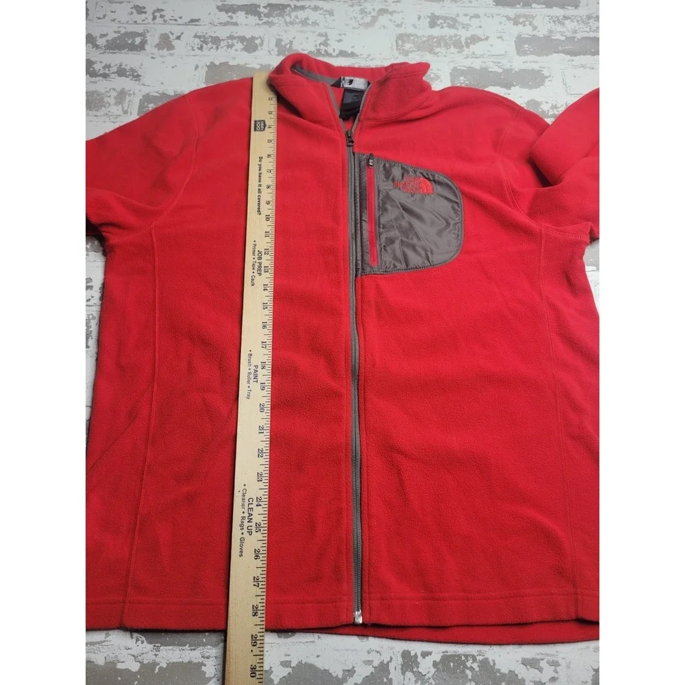 The North Face Full Zip‎ Red Fleece Jacket Men's XL